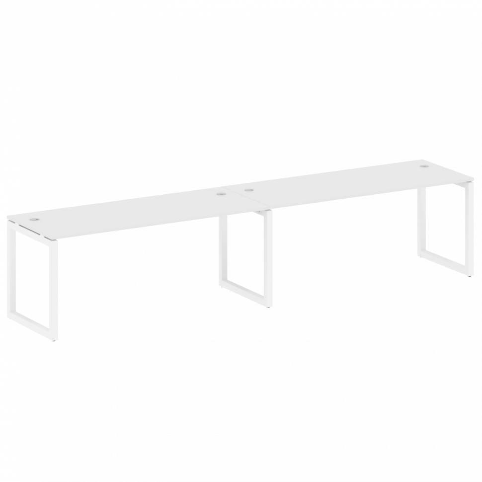 Metal System Quattro Рабочая станция на 2 места на О-образном м/к 50БО.СМ-2.5 Белый/Металл Белый 360