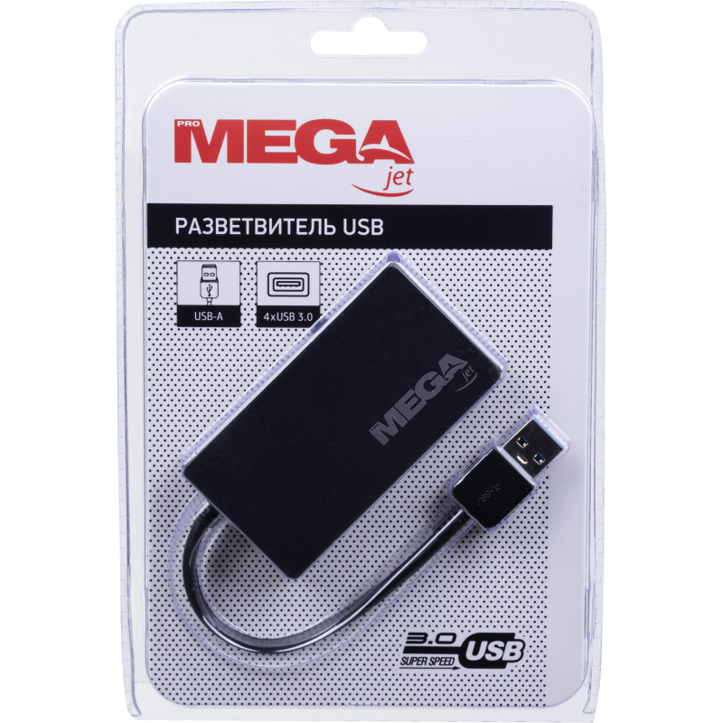 Разветвитель USB ProMega Jet HS005 USB 3.0x4/черный
