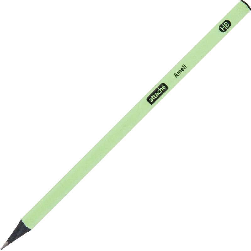 Карандаш чернографитный Attache Ameli HB б/ласт трехгр черн.дерево, в асс