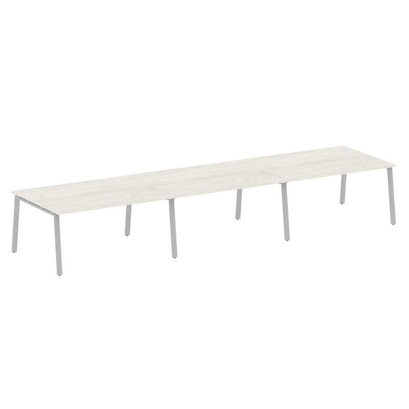 Metal System Переговорный стол (3 столешницы) на А-образном м/к БА.ПРГ-3.4 Дуб Наварра/Металл Серый Metal System Переговорный стол (3 столешницы) на А-образном м/к БА.ПРГ-3.4 Дуб Наварра/Металл Серый