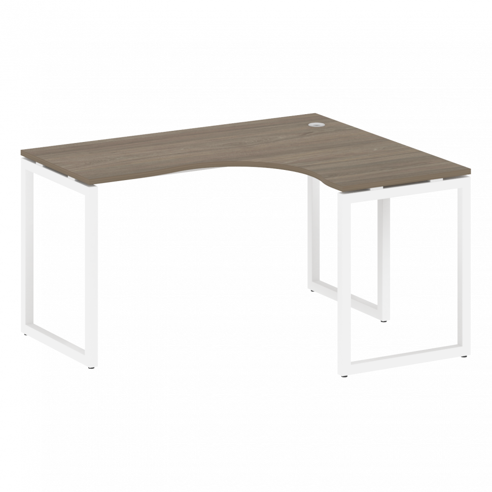 Metal System Quattro Стол криволинейный правый на О-образном м/к 40БО.СА-3 (R) Вяз Благородный/Метал