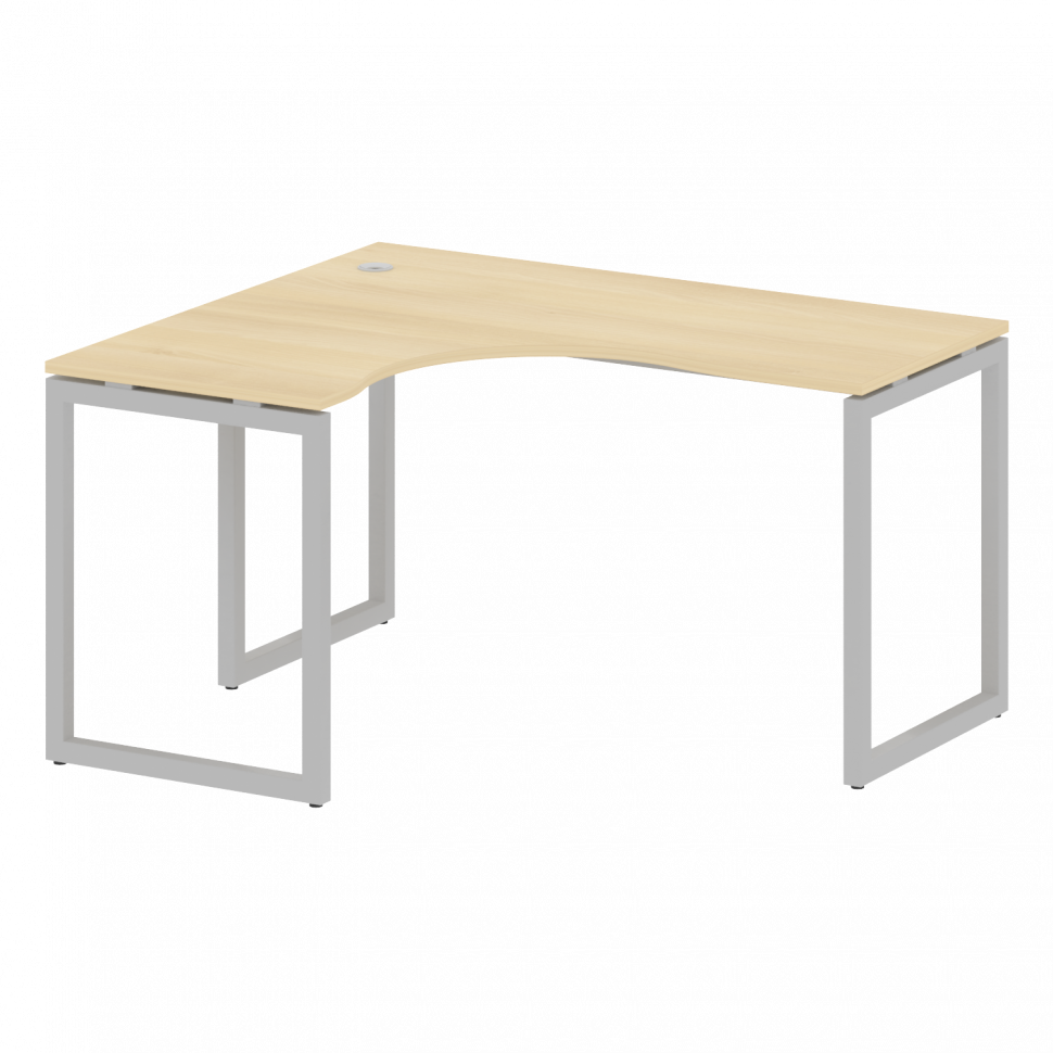 Metal System Quattro Стол криволинейный левый на О-образном м/к 40БО.СА-3 (L) Акация Лорка/Металл Се