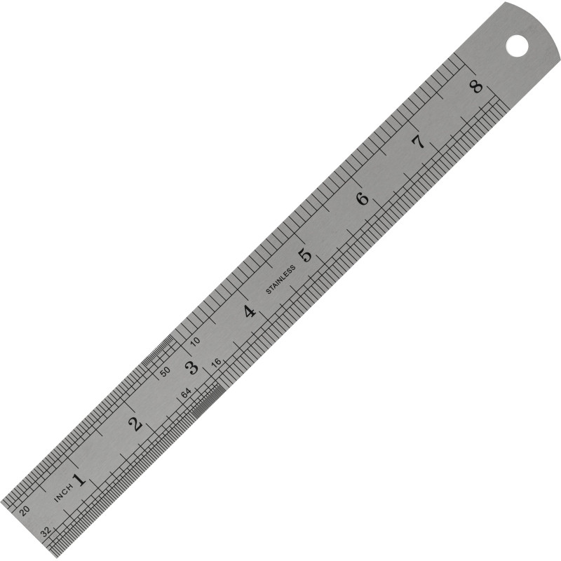 Линейка металлическая 20 см Attache