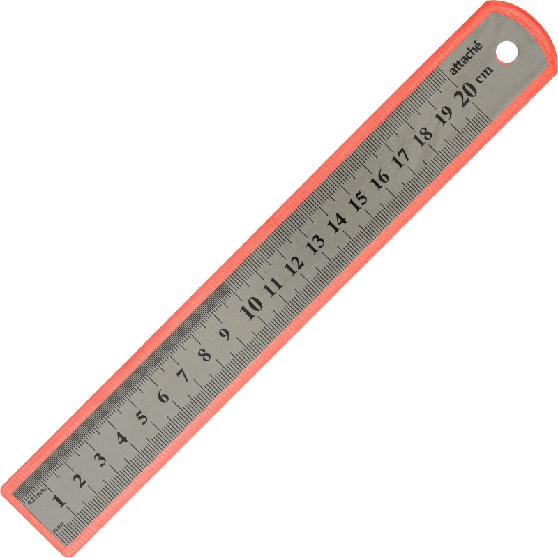 Линейка металлическая 20 см Attache