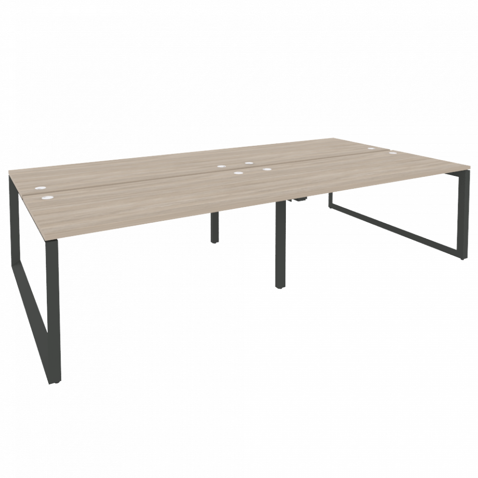 Onix Рабочая станция на О-образном м/к O.MO-D.RS-4.4.8 Дуб Аттик/Металл Антрацит 3160*1635*750