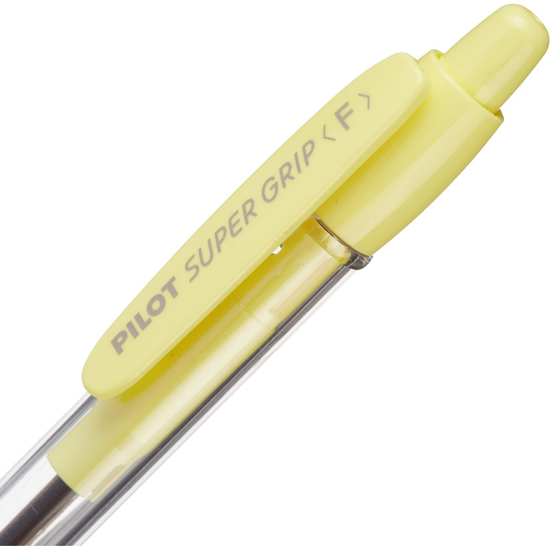 Ручка шариковая автомат. BPGP-10R-F Y SUPER GRIPсин,масл,ж.манж,0,22