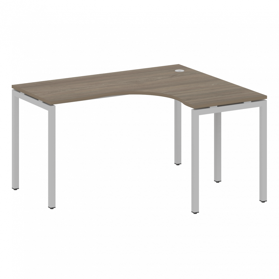 Metal System Quattro Стол криволинейный правый на П-образном м/к 40БП.СА-3 (R) Вяз Благородный/Метал