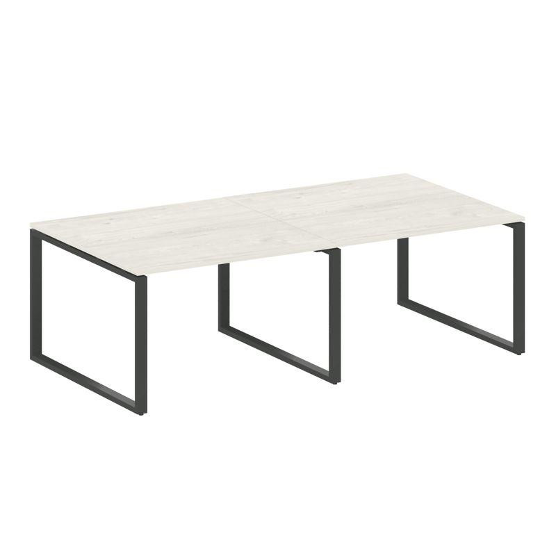 Metal System Переговорный стол (2 столешницы) на О-образном м/к БО.ПРГ-2.2 Дуб Наварра/Металл Антрац