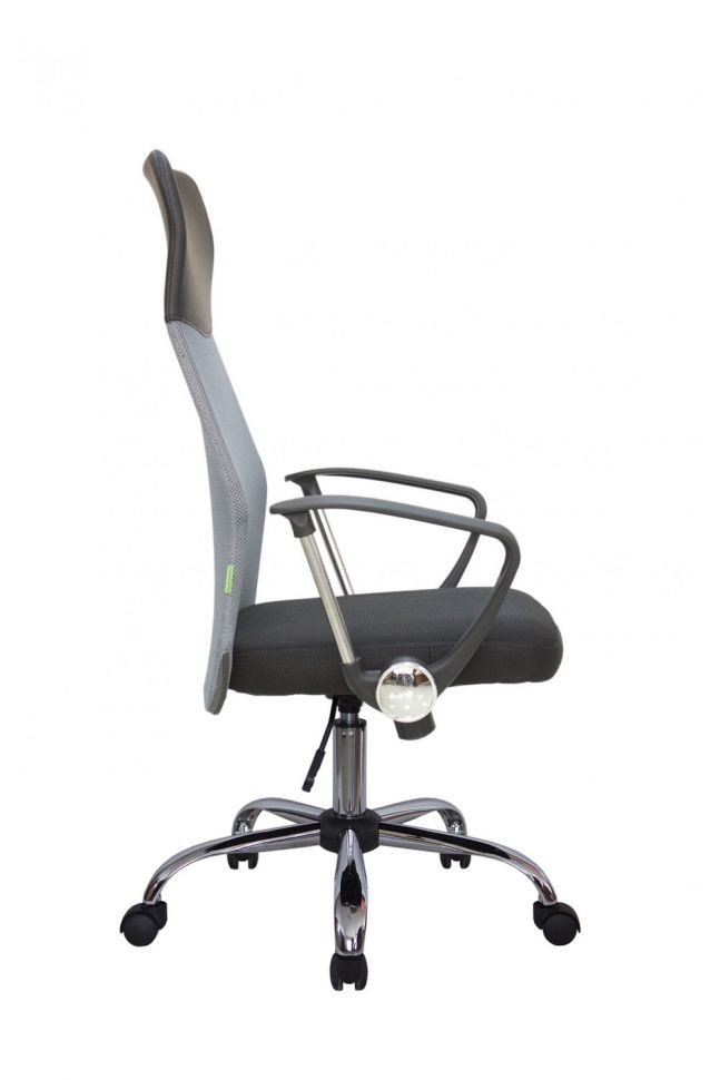 Кресло Smart RCH 8074 Чёрная ткань/Серая сетка (DW-04)