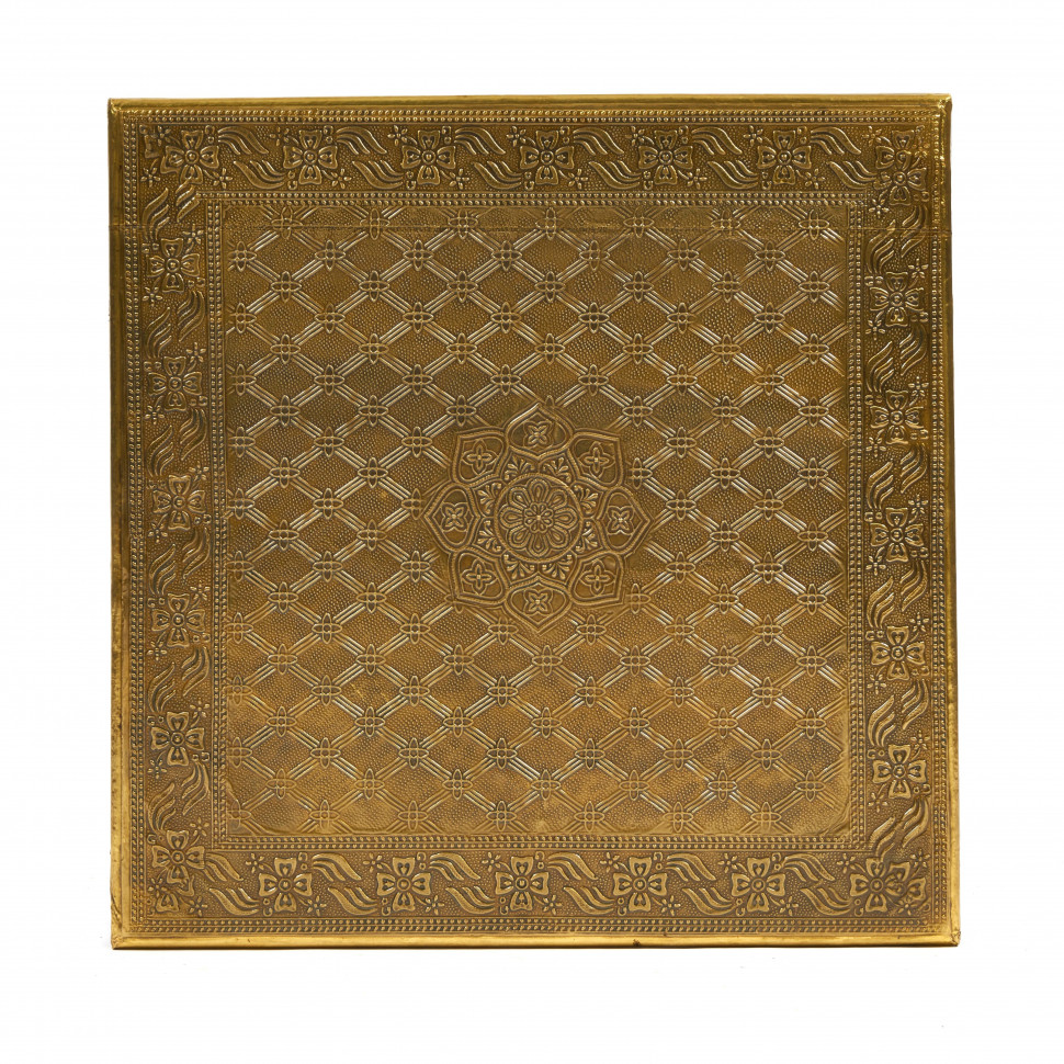 Столик Secret De Maison GOLDEN HAVELY (мод. BJ-002) дерево манго, 46х46x18, этническая чеканка