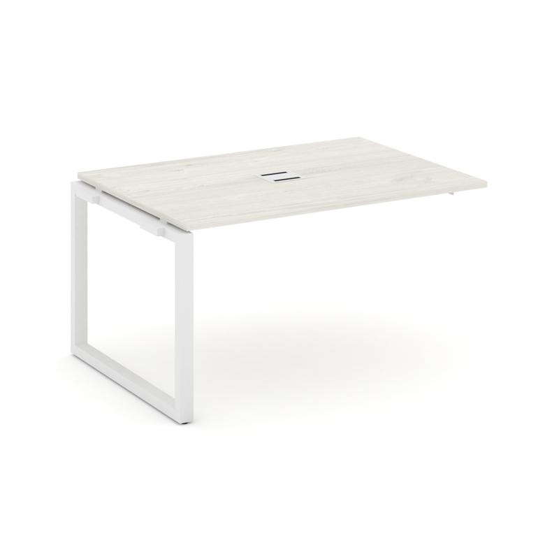 Style Project Проходной наб. элем. перег. стола SN-59O.NSPRG-002 Дуб Наварра/Металл Белый 1180*980*7