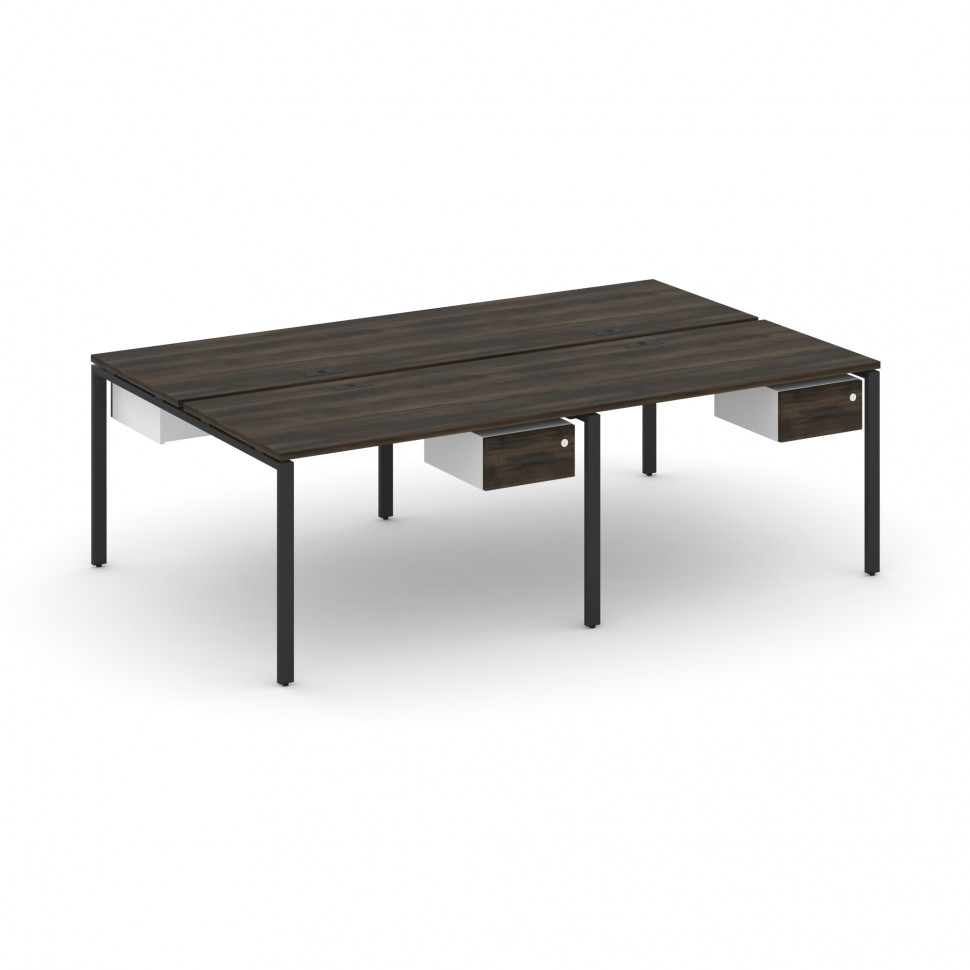 Concept Рабочая станция двухсторонняя с подвесными тумбами на 4 места CN.DRS-130 B Дуб Мали/Белый Бр Concept Рабочая станция двухсторонняя с подвесными тумбами на 4 места CN.DRS-130 B Дуб Мали/Белый Бр