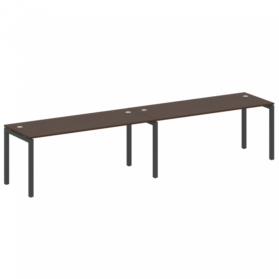 Metal System Quattro Рабочая станция на 2 места на П-образном м/к 50БП.СМ-2.5 Венге Цаво/Металл Антр