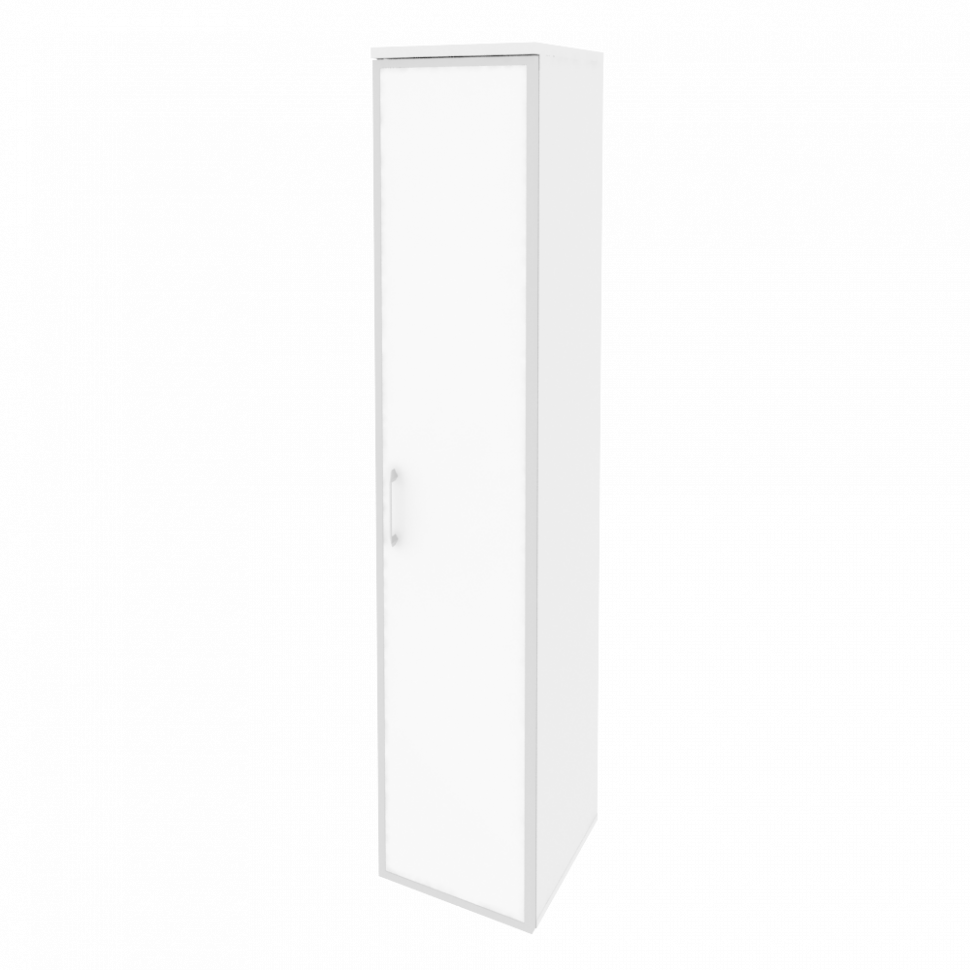 Onix Шкаф высокий узкий правый O.SU-1.10 R (R) white Белый Бриллиант/Стекло White 400*420*1977
