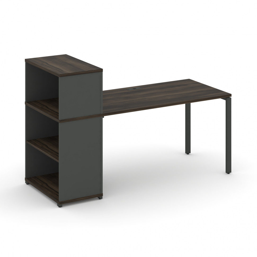 Concept Стол рабочий с опорным стеллажом с надставкой низ. CN.SP-211 Дуб Мали/Антрацит/Металл Антрац Concept Стол рабочий с опорным стеллажом с надставкой низ. CN.SP-211 Дуб Мали/Антрацит/Металл Антрац