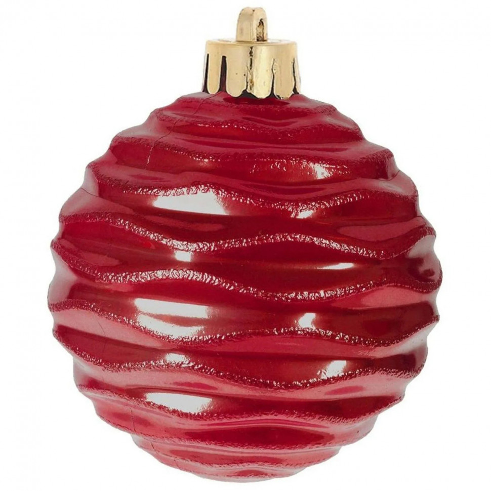 Набор шаров НГ Трио фэнтези, 3 шт,D 8см, L8 W8 H23,5см, красный 722946