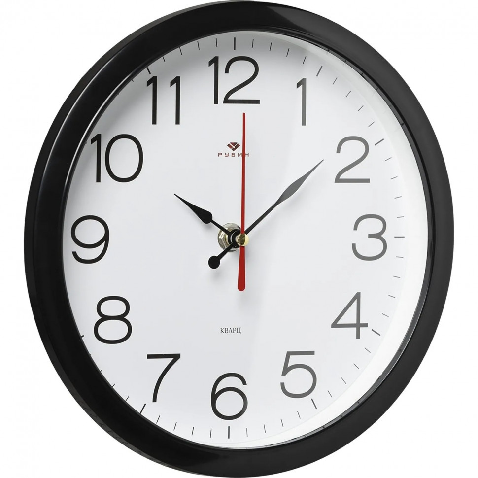 Часы настенные круг d=22см, корпус черный Классика арт.2222-328