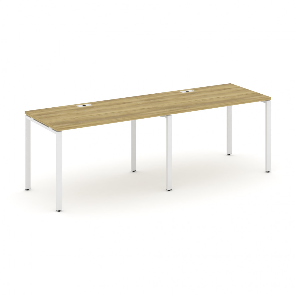 Concept Рабочая станция 2 места CN.ORS-002 Дуб Винченцо/Металл Белый 2360*720*750