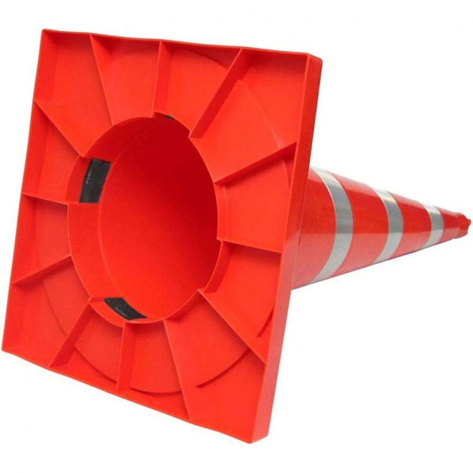 Конус сигнальный квадрат осн, 3с/о полосы с утяж.д/аэроп,750мм КС-3.10.0