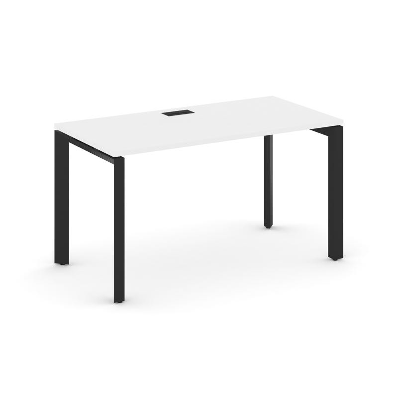 Style Project Стол письменный SN-59P.SP-014 Белый/Металл Черный/Черный Заглушка 1580*700*750