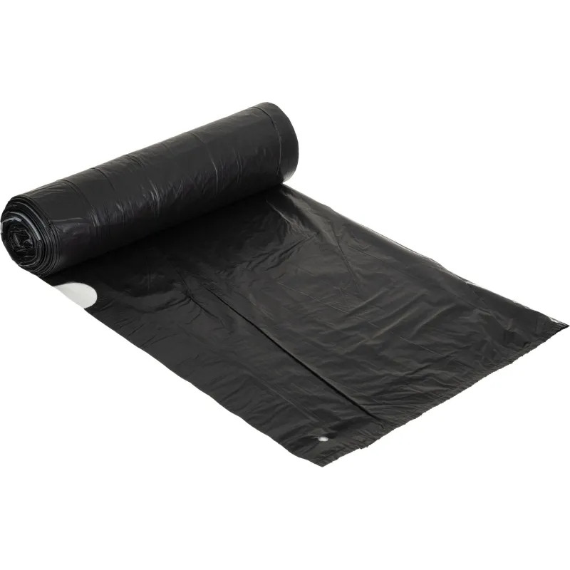 Мешки для мусора ПВД 40л 30мкм 20шт/рул черные 55х70см Luscan сзав-ми_СПБ