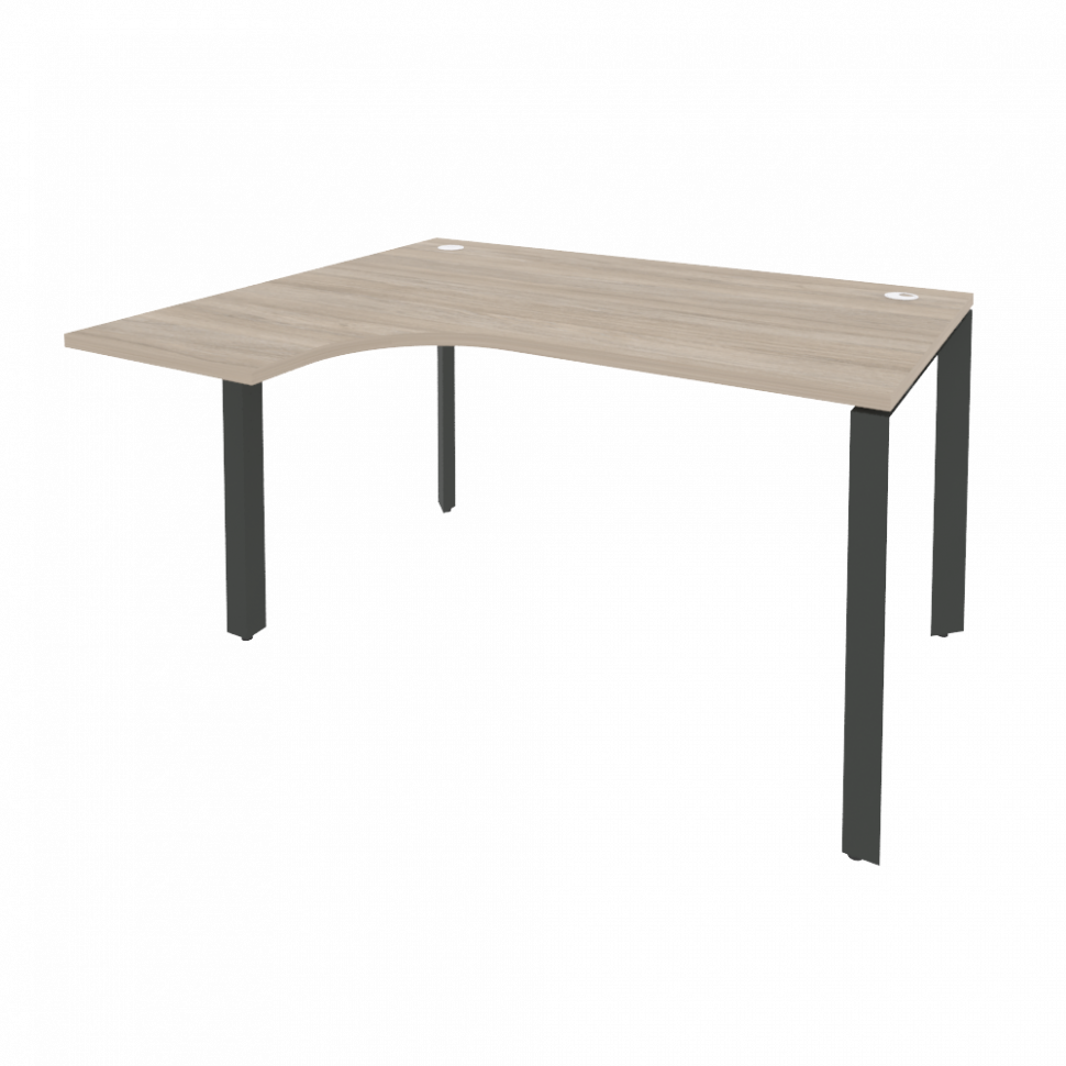 Onix Стол эргономичный левый на П-образном м/к O.MP-SA-3 (L) Дуб Аттик/Металл Антрацит 1380*1180*750 Onix Стол эргономичный левый на П-образном м/к O.MP-SA-3 (L) Дуб Аттик/Металл Антрацит 1380*1180*750