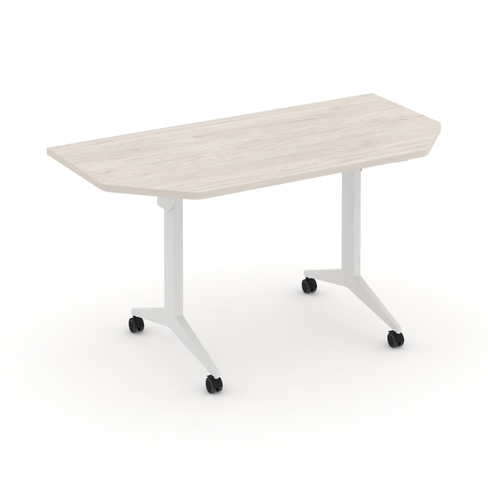 X-Pull Стол складной мобильный X.M-7.T1 Денвер Светлый/Металл Белый 1440*720*753 X-Pull Стол складной мобильный X.M-7.T1 Денвер Светлый/Металл Белый 1440*720*753