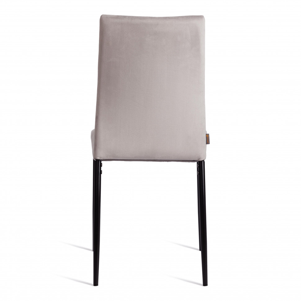 Стул CAPRI (mod. BC565-DC) металл, флок, 43 х 53 х 92 см, Light grey (светло-серый) HLR14 / черный