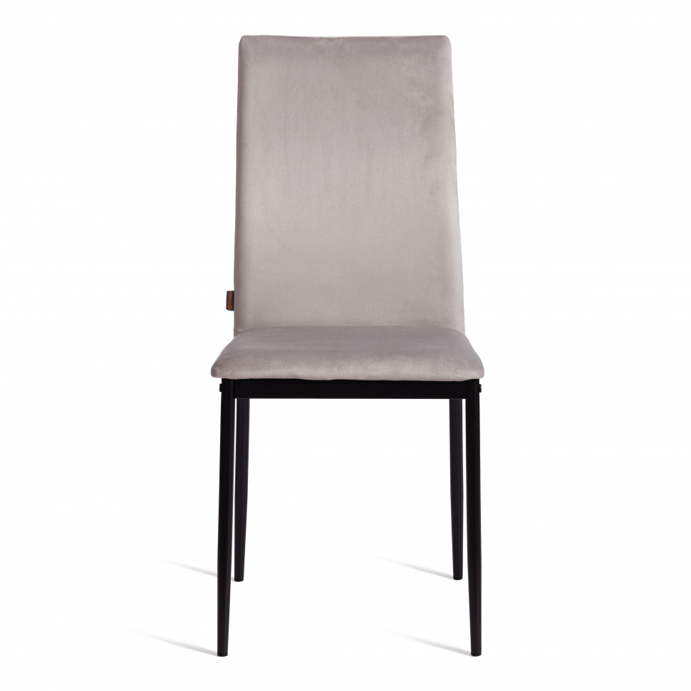 Стул CAPRI (mod. BC565-DC) металл, флок, 43 х 53 х 92 см, Light grey (светло-серый) HLR14 / черный