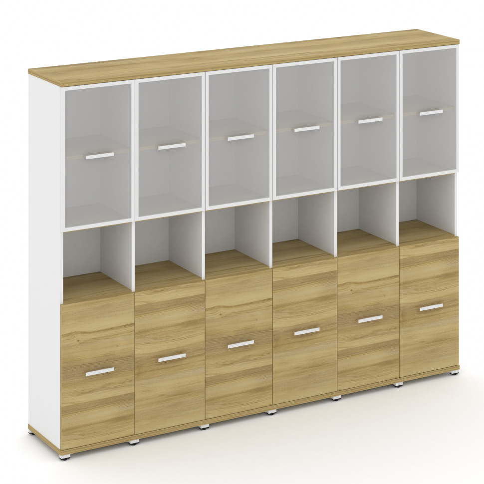 Concept Шкаф 6 узких секций, 5 ниш CN.STU-563 RMW W Дуб Винченцо/Белый Бриллиант/Металл Белый/Сатин Concept Шкаф 6 узких секций, 5 ниш CN.STU-563 RMW W Дуб Винченцо/Белый Бриллиант/Металл Белый/Сатин