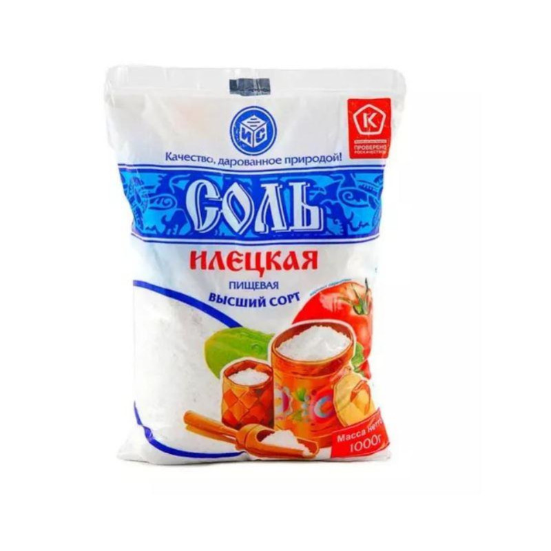 Соль Руссоль 30 помол №1 йодированная,1кгх30шт/уп