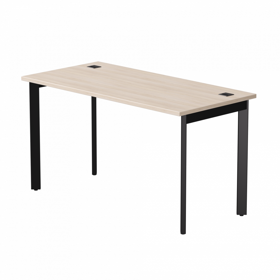 Стол прямой Everprof EVO (ЭВО) на металлокаркасе 1380х670х755 мм опоры 45гр Дуб Соната/Черный