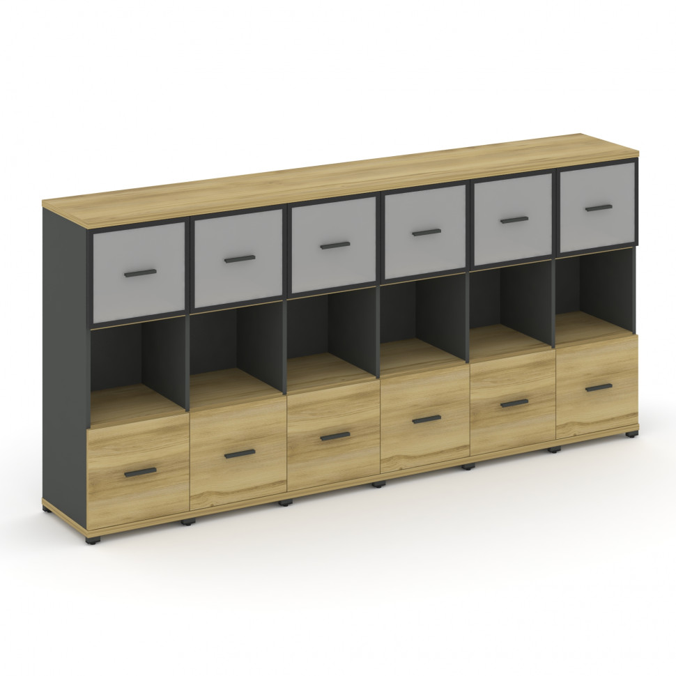 Concept Шкаф 6 узких секций, 3 ниши CN.STU-365 RMB A Дуб Винченцо/Антрацит/Металл Антрацит/Сатин 250 Concept Шкаф 6 узких секций, 3 ниши CN.STU-365 RMB A Дуб Винченцо/Антрацит/Металл Антрацит/Сатин 250