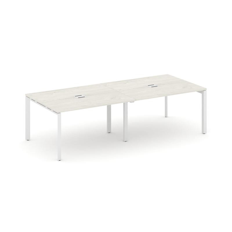 Style Project Стол переговорный SN-59P.SPRG-044 Дуб Наварра/Металл Белый 3160*1180*750