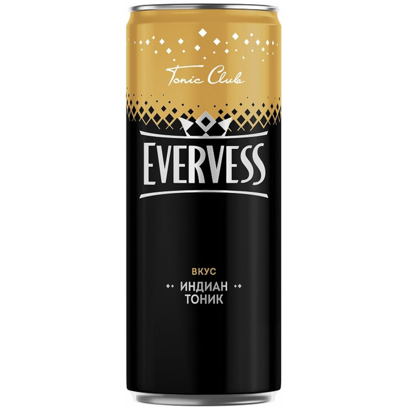 Напиток Evervess Tonic club Индиан Тоник газированный ж/б 0,33л