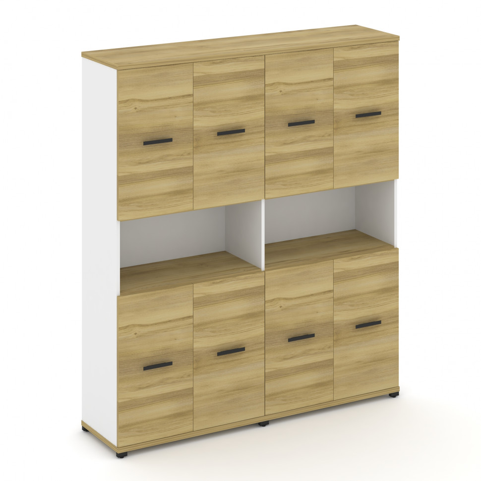 Concept Шкаф 2 широкие секции, 5 ниш CN.STS-523 B Дуб Винченцо/Белый Бриллиант/Металл Черный 1668*42 Concept Шкаф 2 широкие секции, 5 ниш CN.STS-523 B Дуб Винченцо/Белый Бриллиант/Металл Черный 1668*42