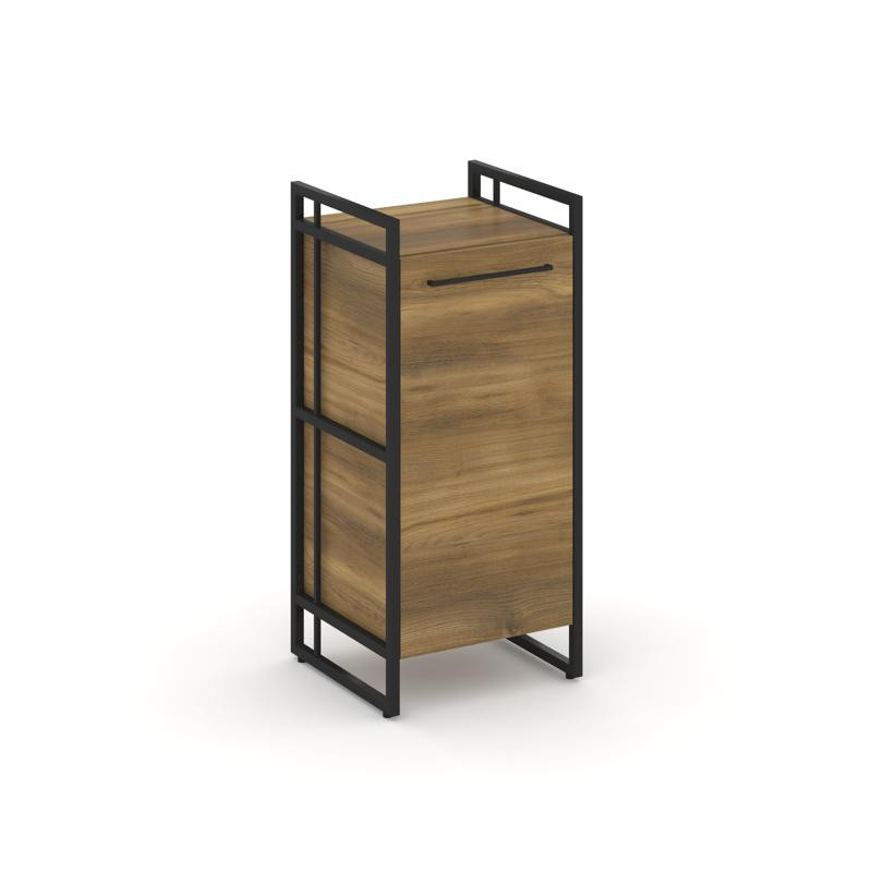 Rift Шкаф 2 ниши узкий RF.SU-21 (L) Сандал Янтарный/Металл Черный/Черный Ручки 420*396*924