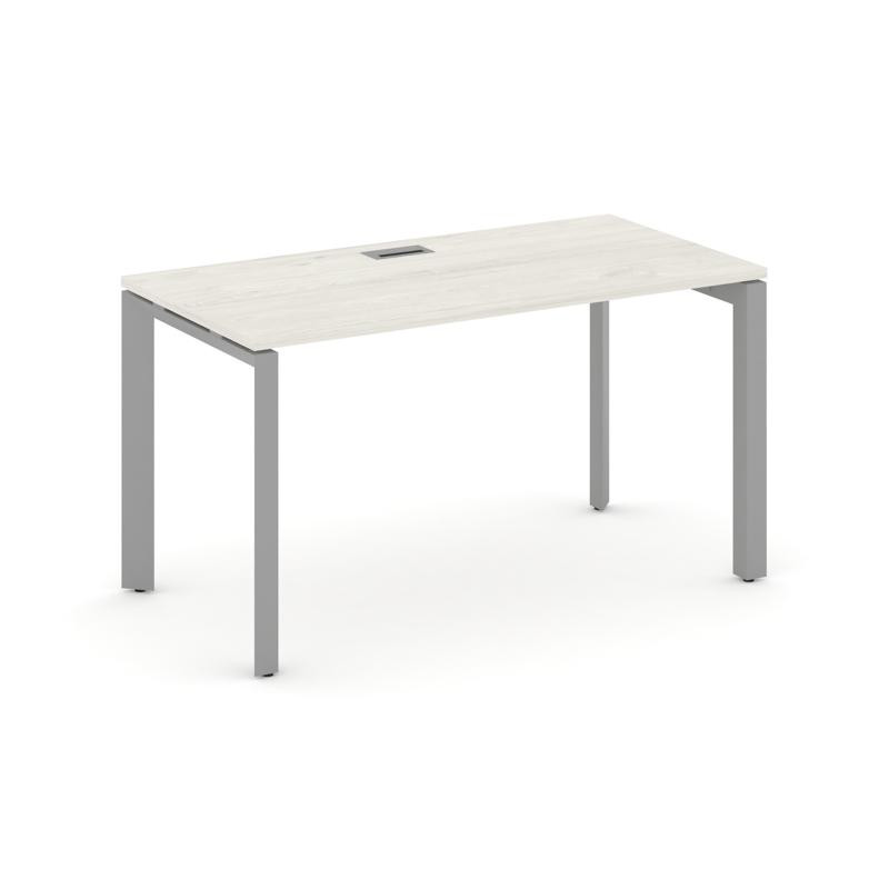 Style Project Стол письменный SN-59P.SP-013 Дуб Наварра/Металл Серый/Серебро Заглушка 1380*700*750