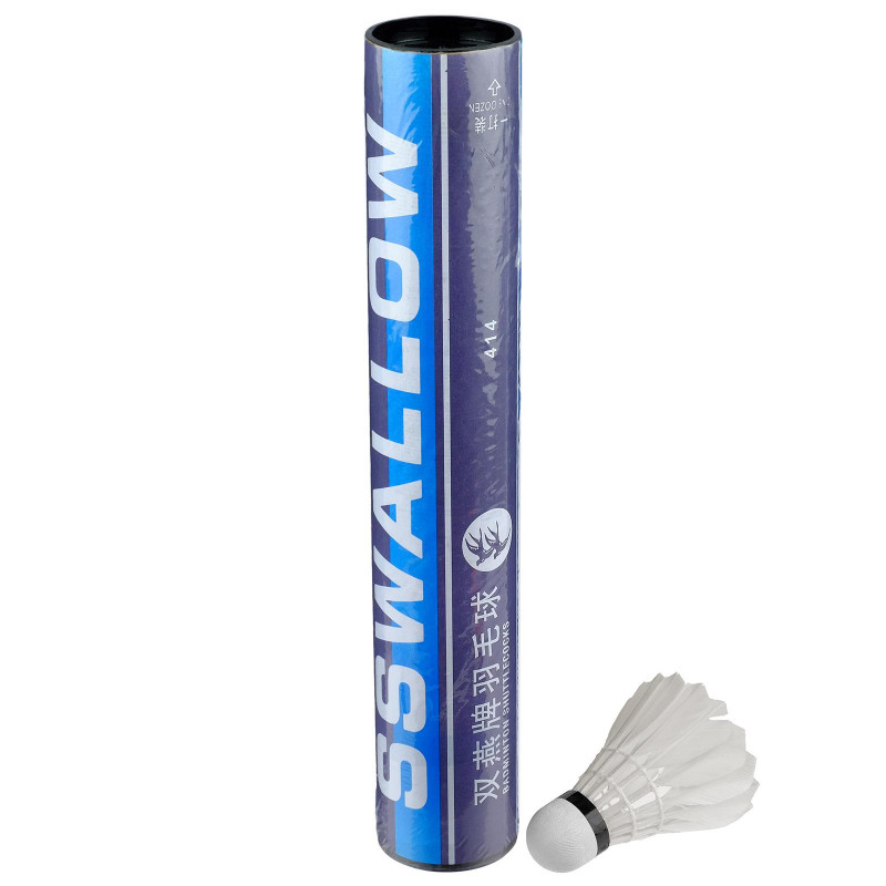 Набор  воланов для бадминтона, перо, в тубе,12 шт 1684538