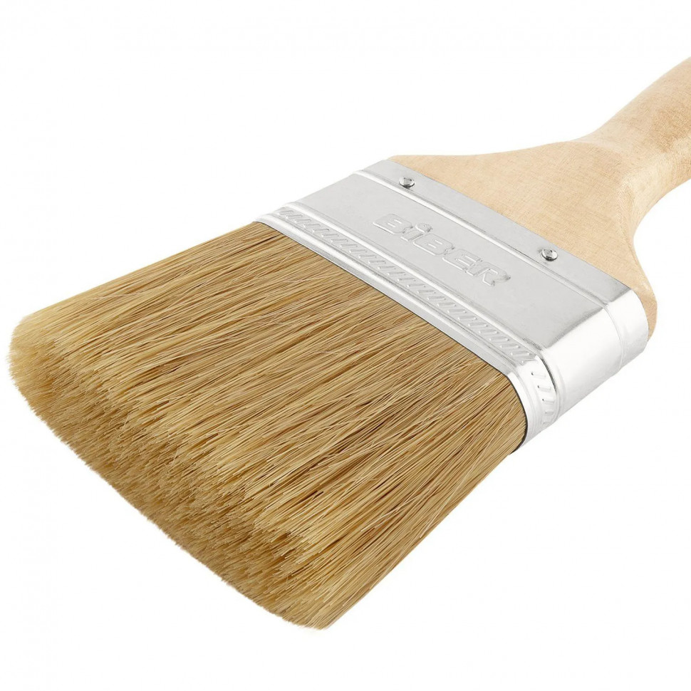 Кисть флейцевая БИБЕР 31155 Профи натуральная щетина, 75 мм СПб