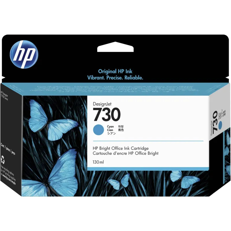 Картридж струйный HP 730 P2V62A гол. (130мл) для T1700 Картридж струйный HP 730 P2V62A гол. (130мл) для T1700