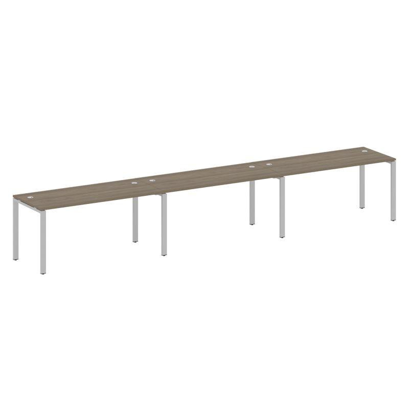 Metal System Рабочая станция на 3 места на П-образном м/к БП.СМ-3.4 Вяз Благородный/Металл Серый 480