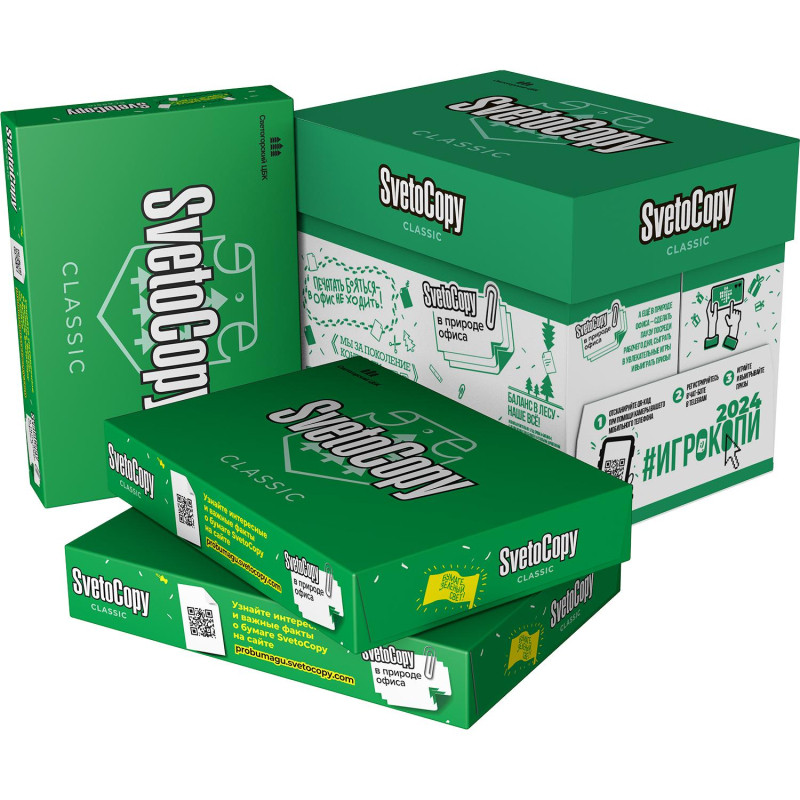 Бумага SvetoCopy А4, марка С, 80 г/кв.м, 500 л