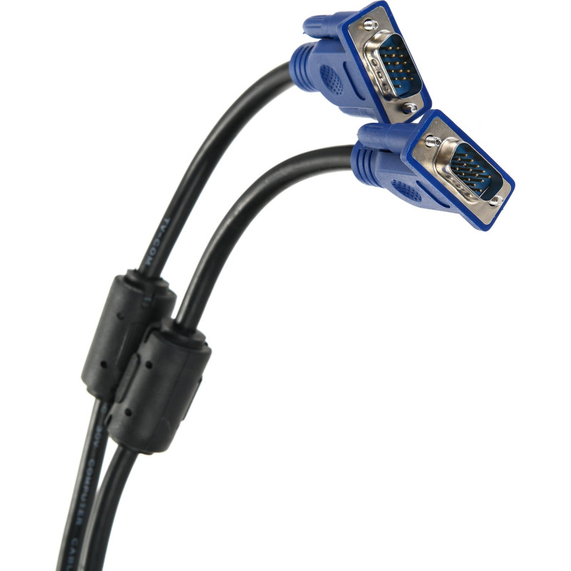 Кабель SVGA, M/M, 10 м, 2 фильтра, TV-COM, (QCG120H-10M)