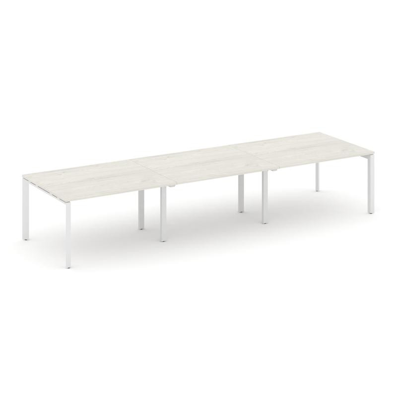 Style Project Стол переговорный SN-59P.SPRG-054.3 Дуб Наварра/Металл Белый 4740*1180*750