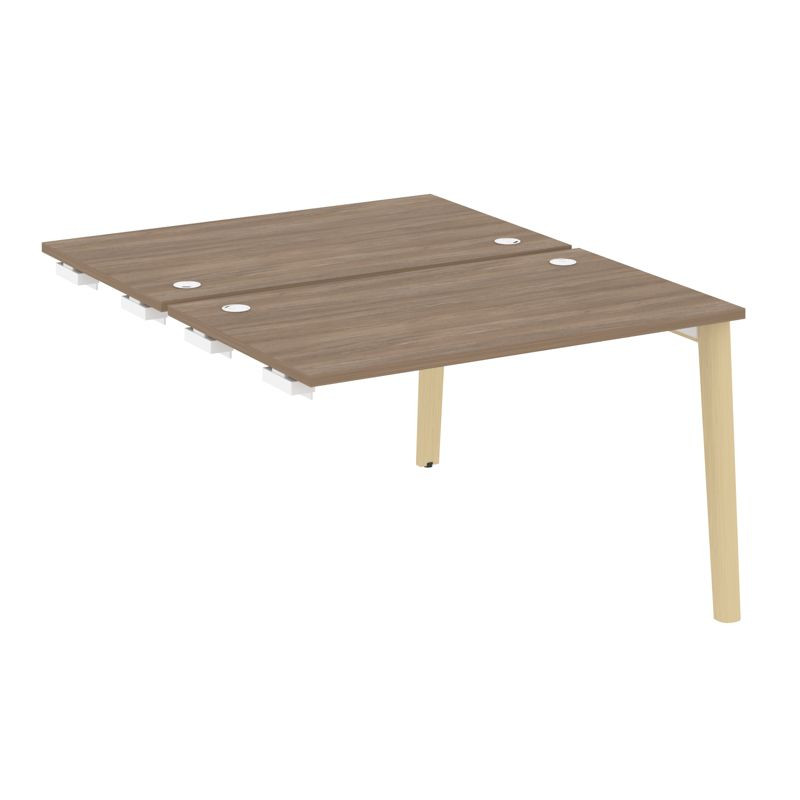 Onix Wood Стол-приставка двойной OW.D.SPR-2.7 Дуб Аризона/Дуб Светлый/Металл Белый 1180*1475*750