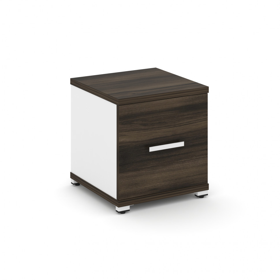 Concept Шкаф 1 узкая секция, 1 ниша CN.STU-113 W Дуб Мали/Белый Бриллиант/Металл Белый 420*420*450