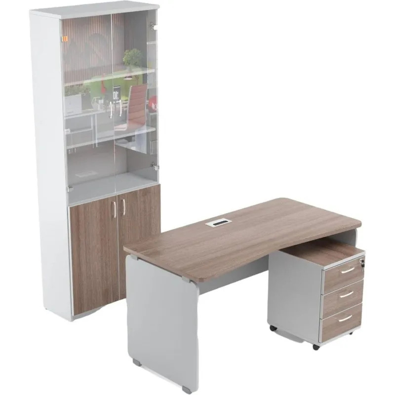 Стол письменный Easy Contour 1400х700 дуб шамони темный