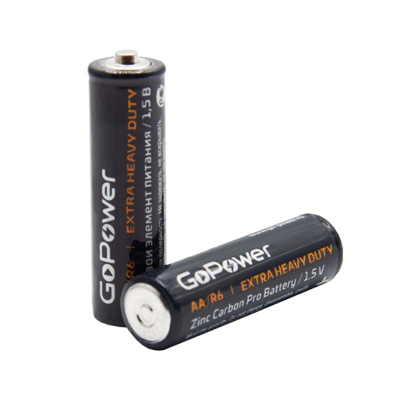 Батарейка GoPower R6 AA 4шт/бл Heavy Duty 1.5V (4/48/576)