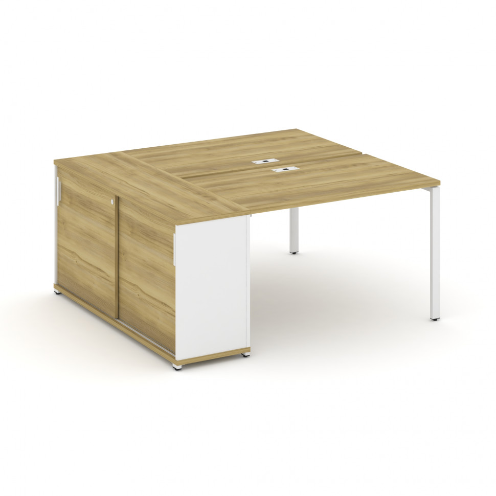 Concept Рабочая станция с опорным шкафом-купе CN.DRS-234 W Дуб Винченцо/Белый Бриллиант/Металл Белый Concept Рабочая станция с опорным шкафом-купе CN.DRS-234 W Дуб Винченцо/Белый Бриллиант/Металл Белый